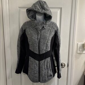 THE NORTH FACE Women's Gray and Black Hooded Full Zip Jacket Size S/P